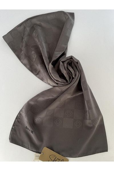 Aker Anthracite Checkerboard Monogram Shawl
