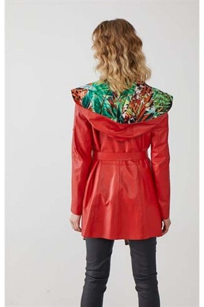 iKiGAi the city Orange Lederjacke