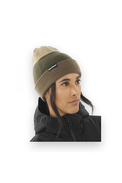 Salomon Lc 2302400   Flatspin Reversible Beanie Cream Unisex Beanie