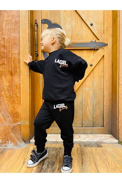 Ladin Store New Season Unisex Παιδική στάμπα βαμβακερή φούτερ και φούτερ κάτω-κορυφή δύο τεμαχίων