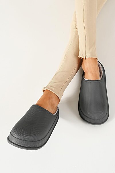 Beyond Women's Smoked Wander Fur-lined Matte Phylon Sole Home Slippers 4cm Byndfay01