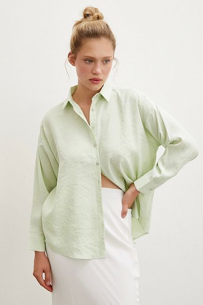 Never more Mint Colored Basic Modal Shirt