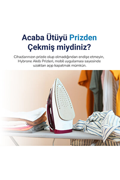 Hybrone Dörtlü Wifi Akıllı Priz 16A | Uzaktan Kontrol, Akım Korumalı, Zamanlayıcı, Çocuk Kilidi, USB Type-C