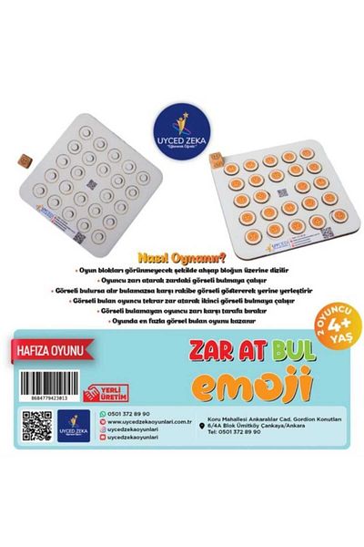 uyced üstün yetenekli çocuklar eğitim kurumları Dice Horse Find Emoji Memory Game
