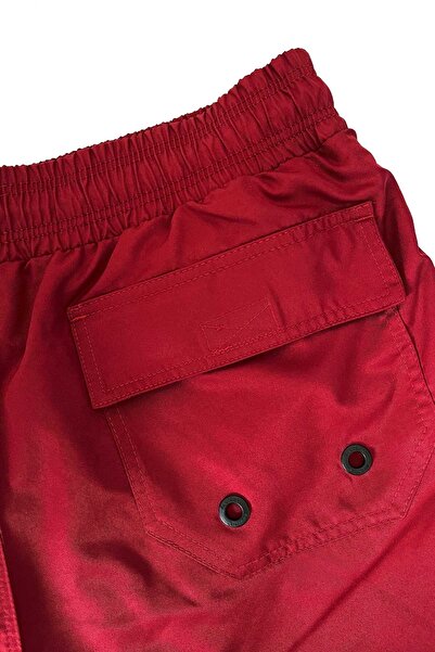 AYYILDIZ 841 Ανδρικό σορτς μαγιό σε σκούρο κόκκινο χρώμα