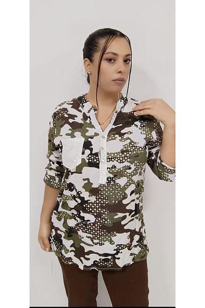 AKŞEN GİYİM Women's Imported Cotton Viscose Fabric Suitable for Size 38-40-42-44 Blouse/Tunic