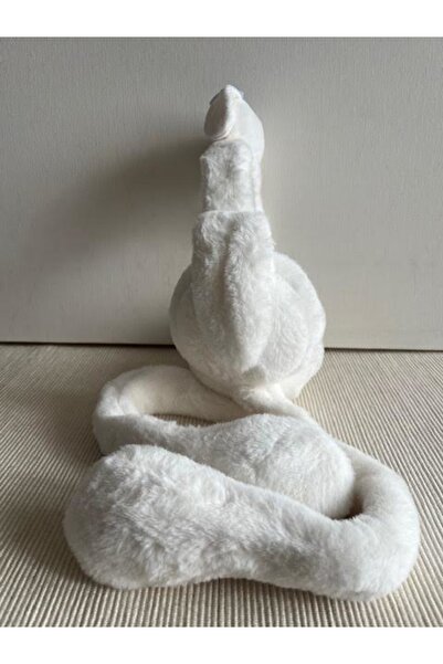 CosmoOutlet Căști pentru copii de culoare albă, cu urechi în mișcare, cu expresie drăguță, cu sunet de pluș