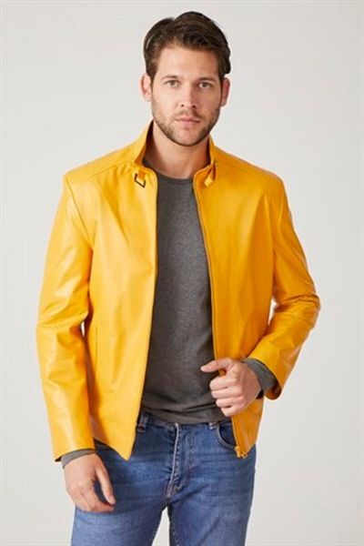 iKiGAi the city Gelbe Lederjacke