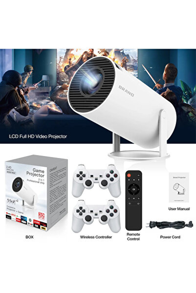 Coverzone HY300A Retro Oyun Projeksiyon Cihazı HD Out Put, Android 11.0 İşletim Sistemiyle Desteklenir