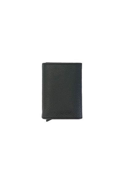 Modica Γνήσια γυναικεία Agara – Rfid Protected Mechanism Δερμάτινο Μαύρο Πορτοφόλι Θήκη Έξυπνης Κάρτας με Κουτί δώρου