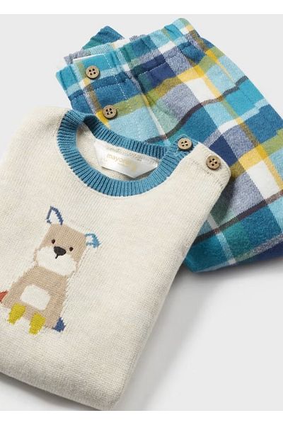 MAYORAL Newborn Knitwear Sweater Pants Set