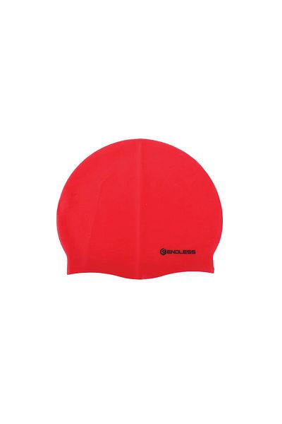 Endless Classic Silicon Swimming Cap | Waterproof | Elastic For Long/short Hair | Red | Unisex