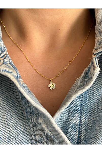 Reacraft 925 Gümüş | Baget Taşlı Minimal Yıldız Kolye