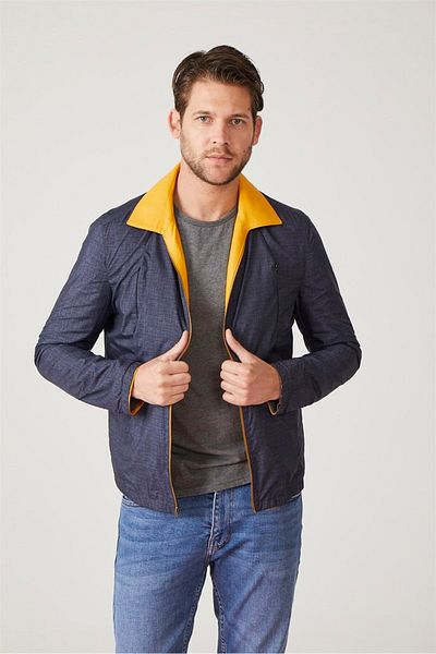 iKiGAi the city Blaue Lederjacke