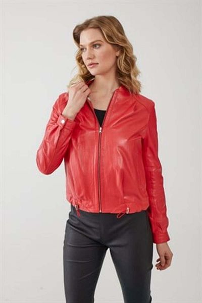 iKiGAi the city Fuchsia Lederjacke