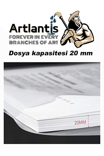 Artlantis A5 Çıtçıtlı Dosya Şeffaf 1 Adet A-5 Çıtçıtlı Zarf Dosya Transparan 17x22.5 cm Küçük Boy Çıtçıtlı Dos