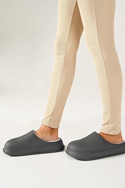 Beyond Women's Smoked Wander Fur-lined Matte Phylon Sole Home Slippers 4cm Byndfay01