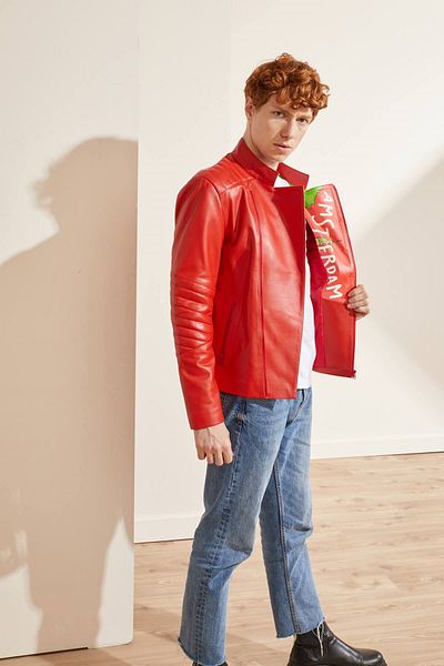 iKiGAi the city rote Lederjacke