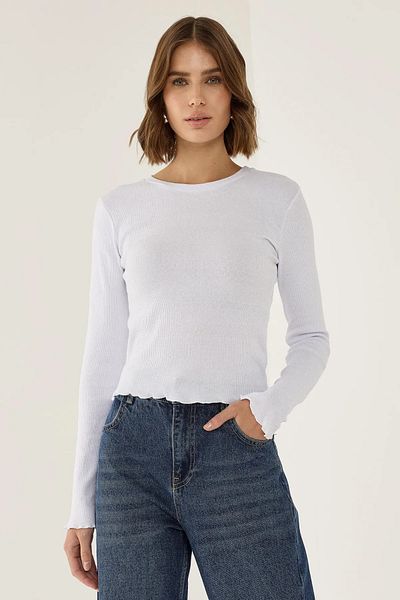 Hiccup Βασική μπλούζα Slim Fit Crew Neck