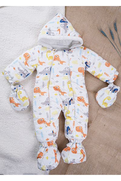 Baby Minty بذلة أطفال مطبوعة على شكل ديناصور