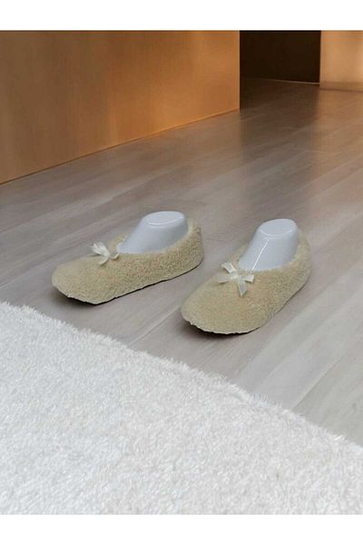 fluffy Booties Γυναικείες παντόφλες - Πτυσσόμενη τσάντα, φορητά παπούτσια για το σπίτι, αντιολισθητική σόλα χωρίς ήχο