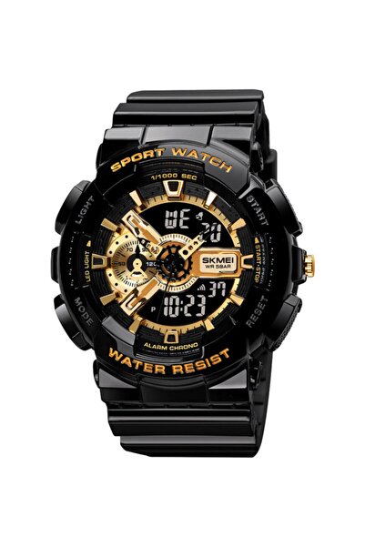 Skmei ساعة يد كرونومتر رقمية تناظرية باللون الأسود للرجال 1688