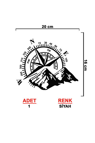 Sönmez Dijital Pusula Sticker Model 3 - Oto Sticker - Araba Sticker - Araç St...