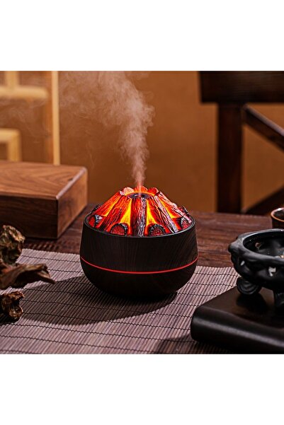 AET Ultrasonik Hava Nemlendirici Aroma Difüzörü Led Işıklı 300Ml Buhar Makine...