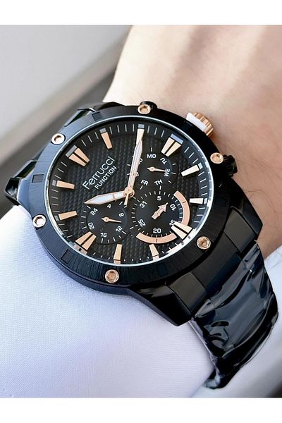 Ferrucci Men's Functional Steel Cord Wristwatch