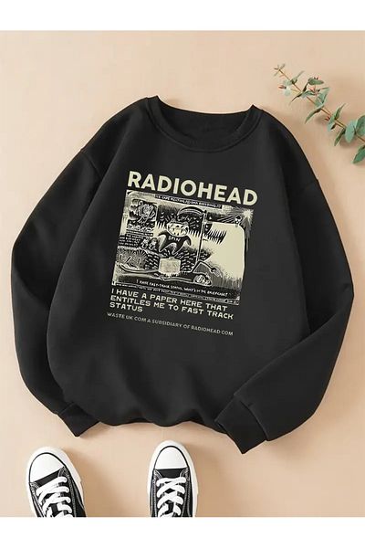 Karatopak Hanorac oversize unisex cu imprimeu RadioHead