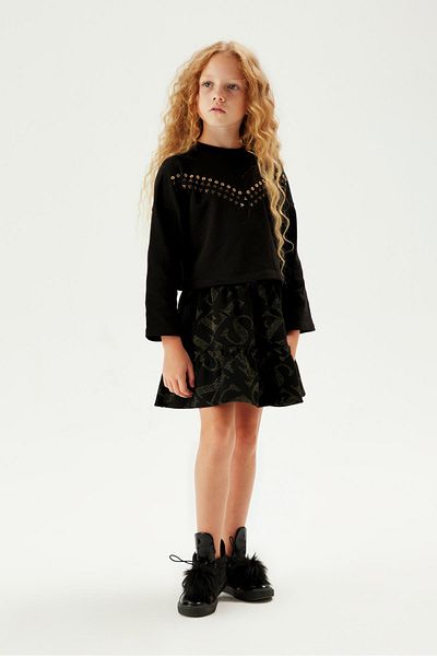 Tyess Bg Store تنورة بناتي منقوشة 23fw0tj4309