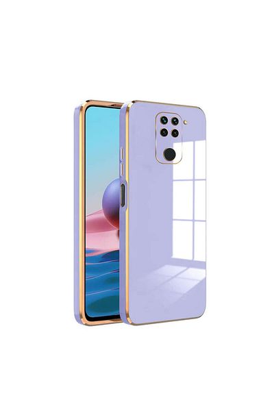 Zebana حافظة متوافقة مع هاتف Xiaomi Redmi Note 9، حافظة سيليكون ذهبية اللون أرجواني