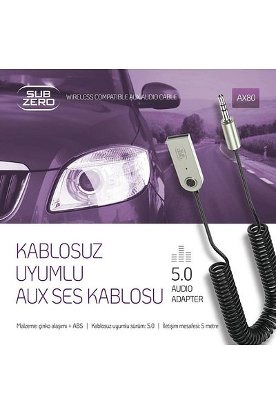 Subzero Car Tape Bluetooth Converter |   Practical Solution for Wireless Music and Telephone Calls
