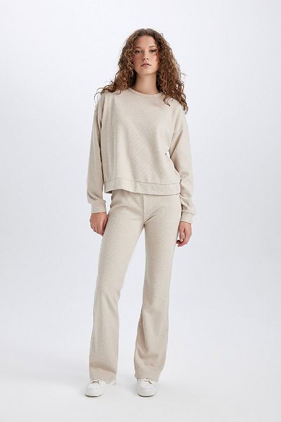 DeFacto 2-teiliges Set mit flachem Rundhalsausschnitt und flexibler Taille – E3841AXNS