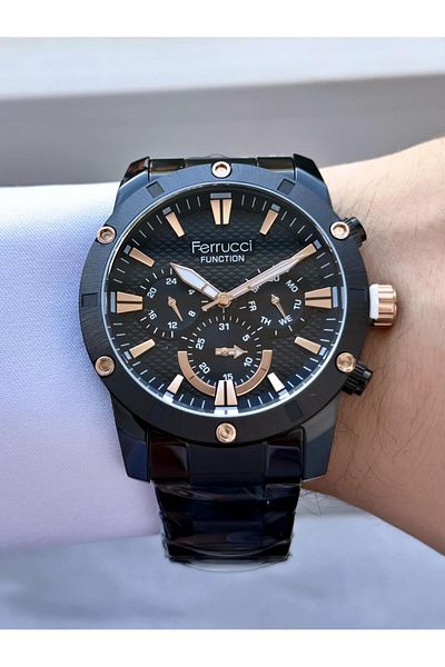 Ferrucci Men's Functional Steel Cord Wristwatch