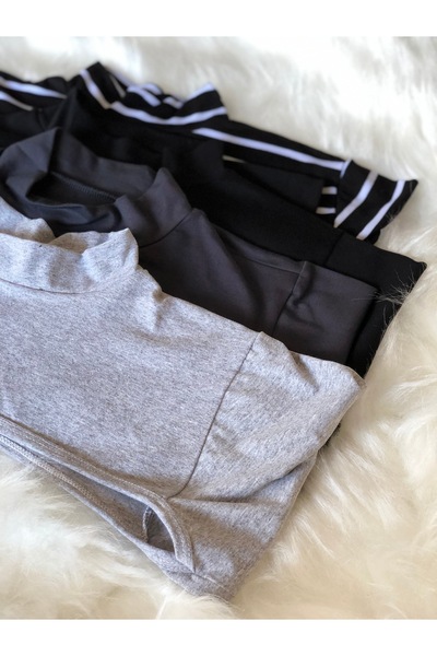 mirach Striped Black Gray Smoked - Set of 4 Grey Tint Neck Collar Sleeves