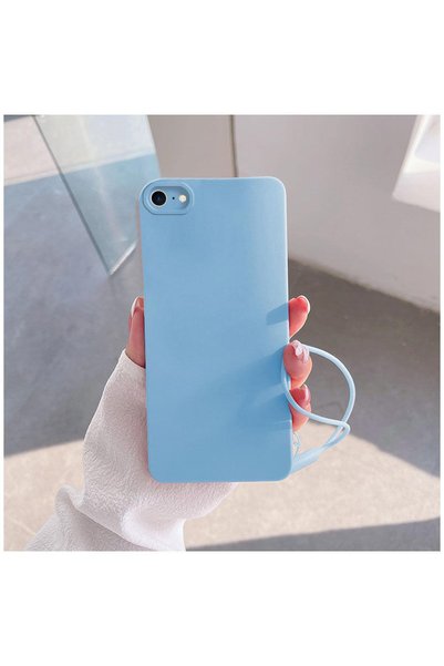 Zebana Apple iPhone 8 Compatible Case Love Soft Silicone Case Light Blue