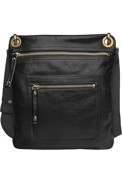 Hidesign Benito Crossbody for Women - Genuine Leather, Black