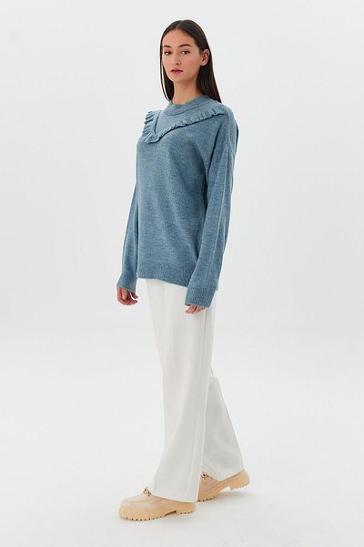 Shopping Shop Pulover BEBE BLUE V cu guler cu volane
