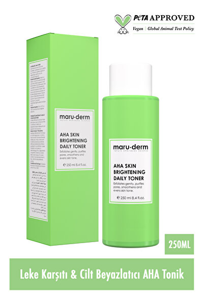 Maru.Derm Maruderm Aha Tonik | Leke Karşıtı | Ton Eşitleyici | Laktik Asit %5 | Glikolik Asit %1 | 250 ml