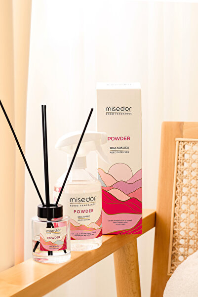 Misedor 2 li Set Powder Çubuklu Oda Kokusu 120 ml & Oda Spreyi 500 ml