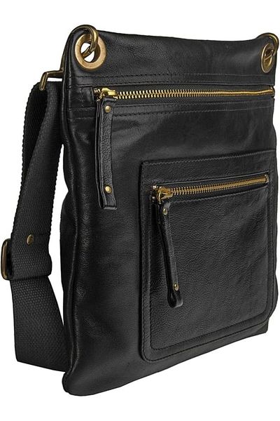 Hidesign Benito Crossbody for Women - Genuine Leather, Black