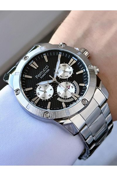 Ferrucci Men's Functional Steel Cord Wristwatch
