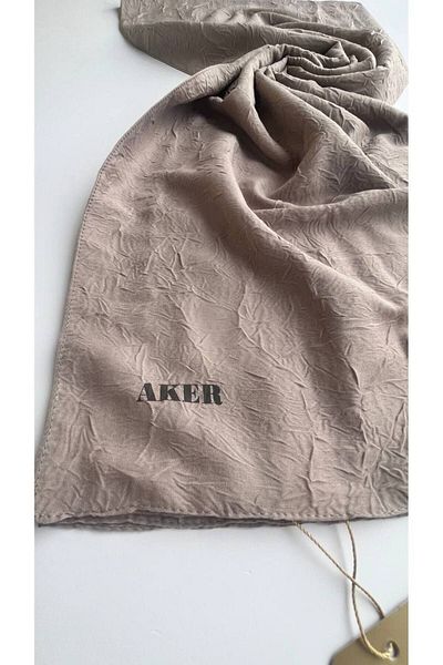 Aker Şal Bamboo Check - Bej închis