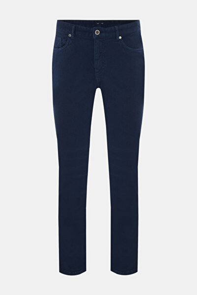 W Collection بنطال رياضي مخطط بخط قطري باللون الأزرق الداكن