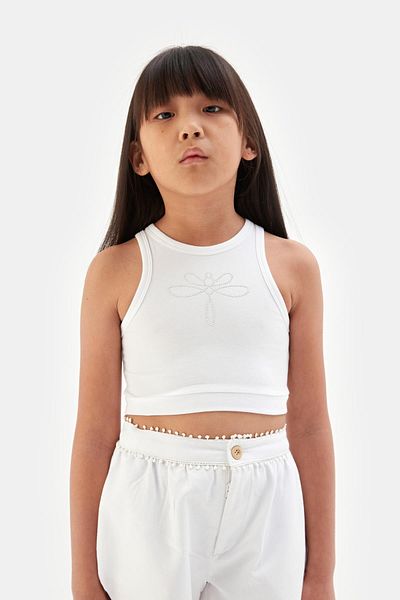 Tyess Bg Store Weißes T-Shirt für Mädchen 23ss2tj4539
