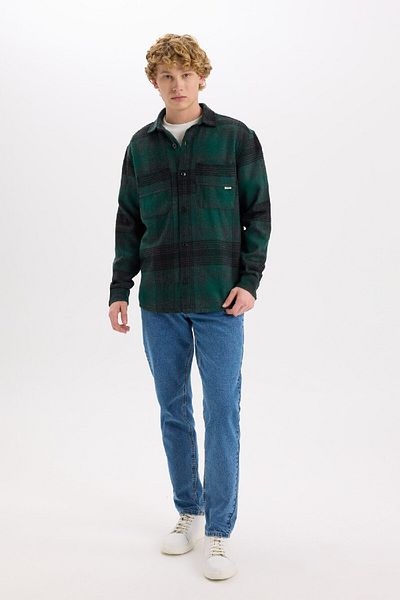 DeFacto Relax Fit karierte Holzfäller-Langarmshirtjacke D1411ax24wn