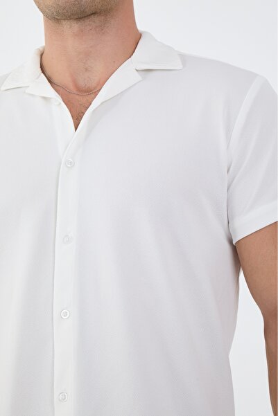 MCZ White Color Slim Fit Men's Pants - Shirt Bottom Top Set