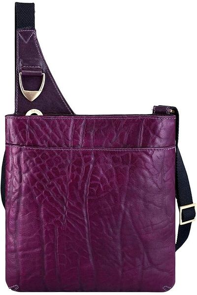 Hidesign Yangtze 01 Crossbody Bag for Women - Genuine Leather, Stylish and Durable, Purple