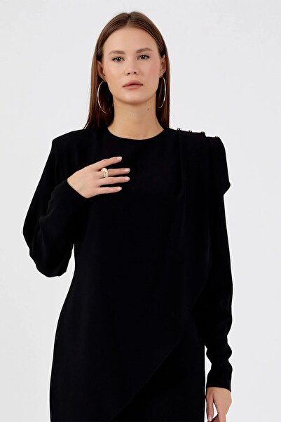 KAMEYA FULAR DETAYLI MİNİ ELBİSE 25W40657